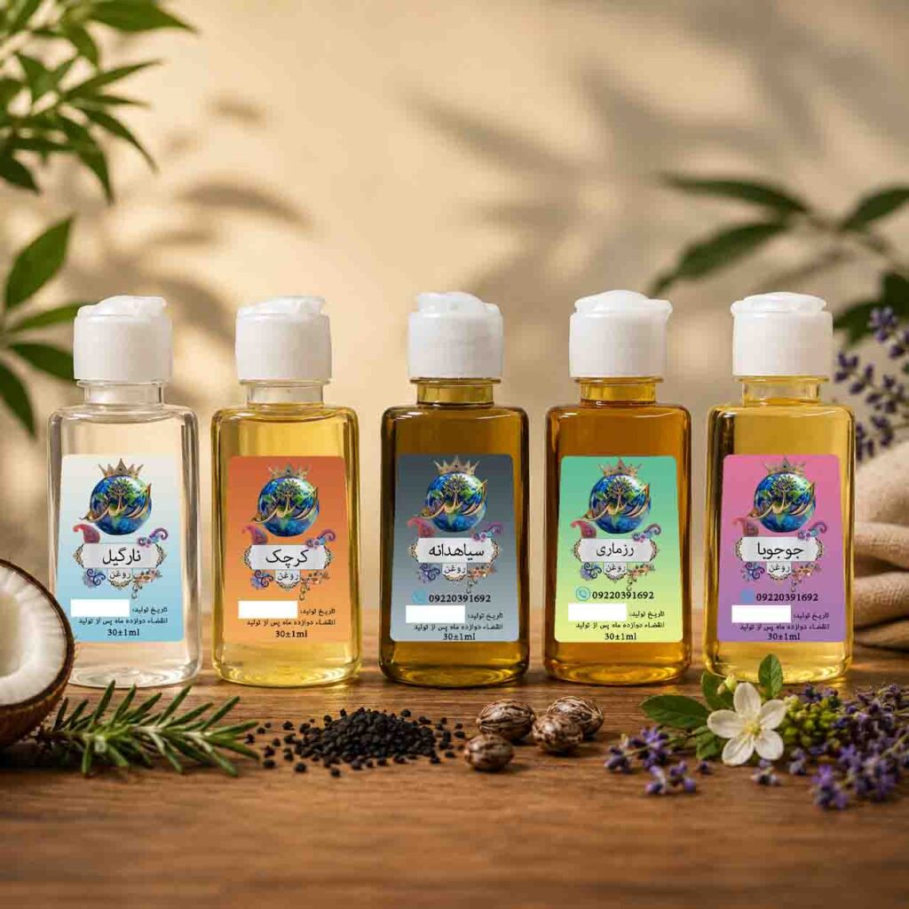 روغن نارگیل روغن کرچک روغن سیاهدانه روغن رزماری روغن جوجوبا
